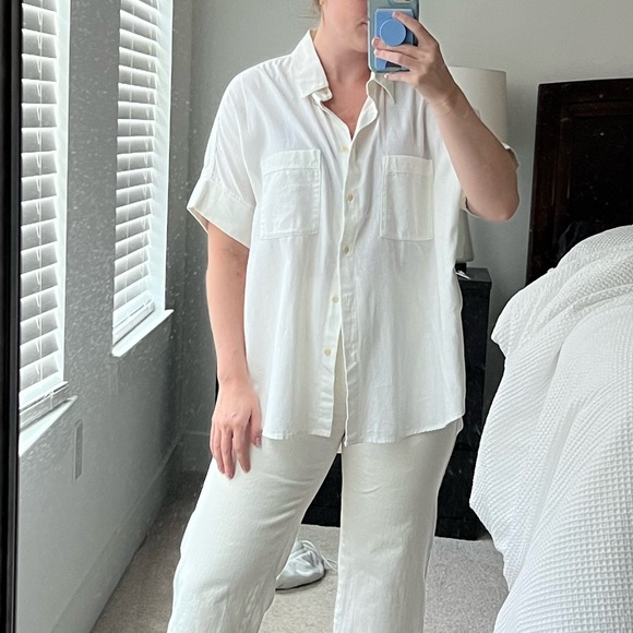 Madewell Linen top NWT - Picture 4 of 5